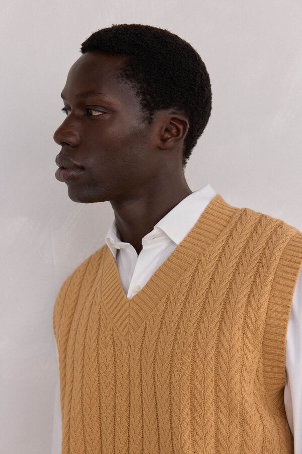 Pedro del Hierro Chaleco de estructura marcada Amarillo