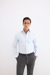 Pedro del Hierro Camisa vestir estructura lisa non iron + antimanchas slim fit Azul