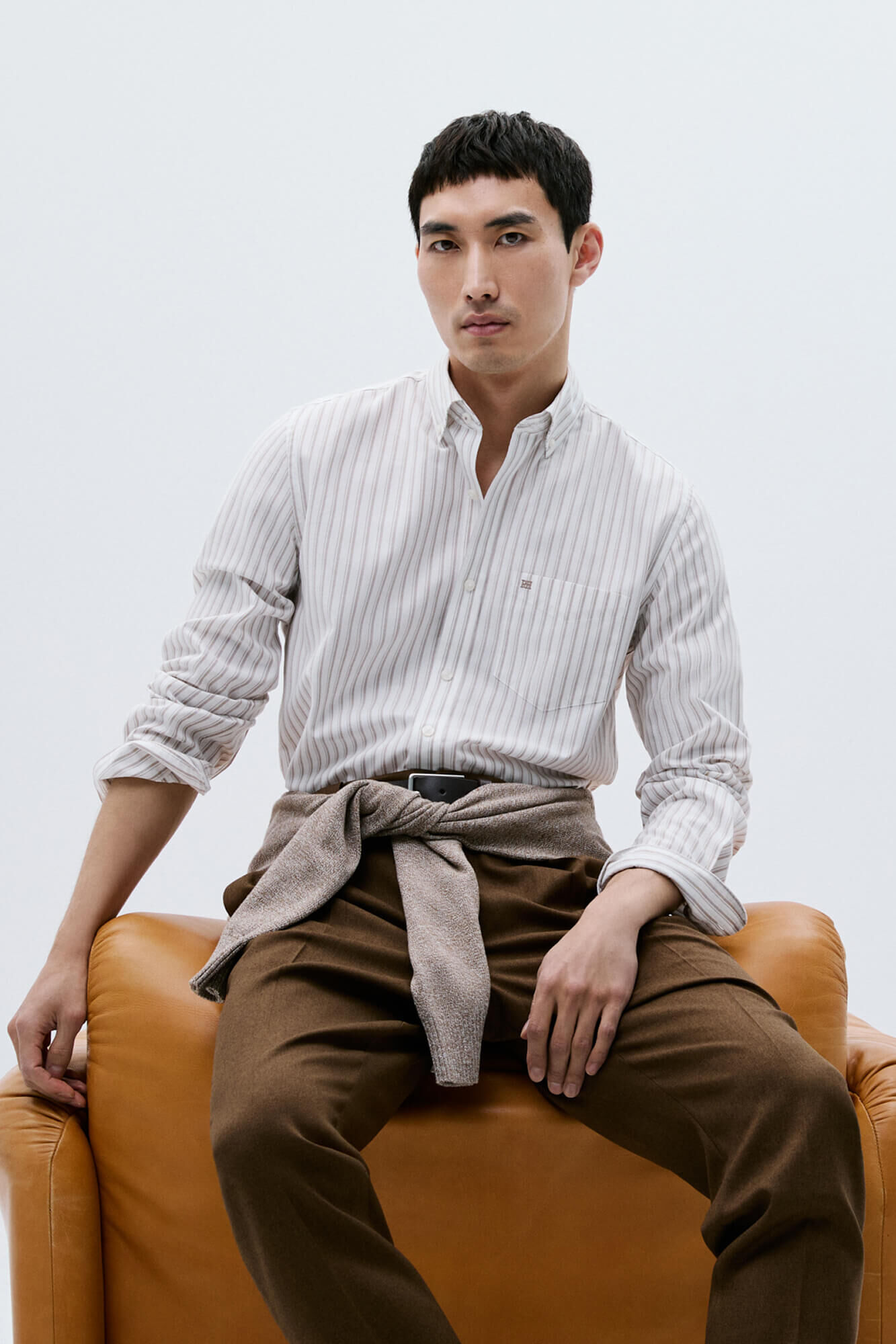 Pedro del Hierro Camisa non iron oxford rayas