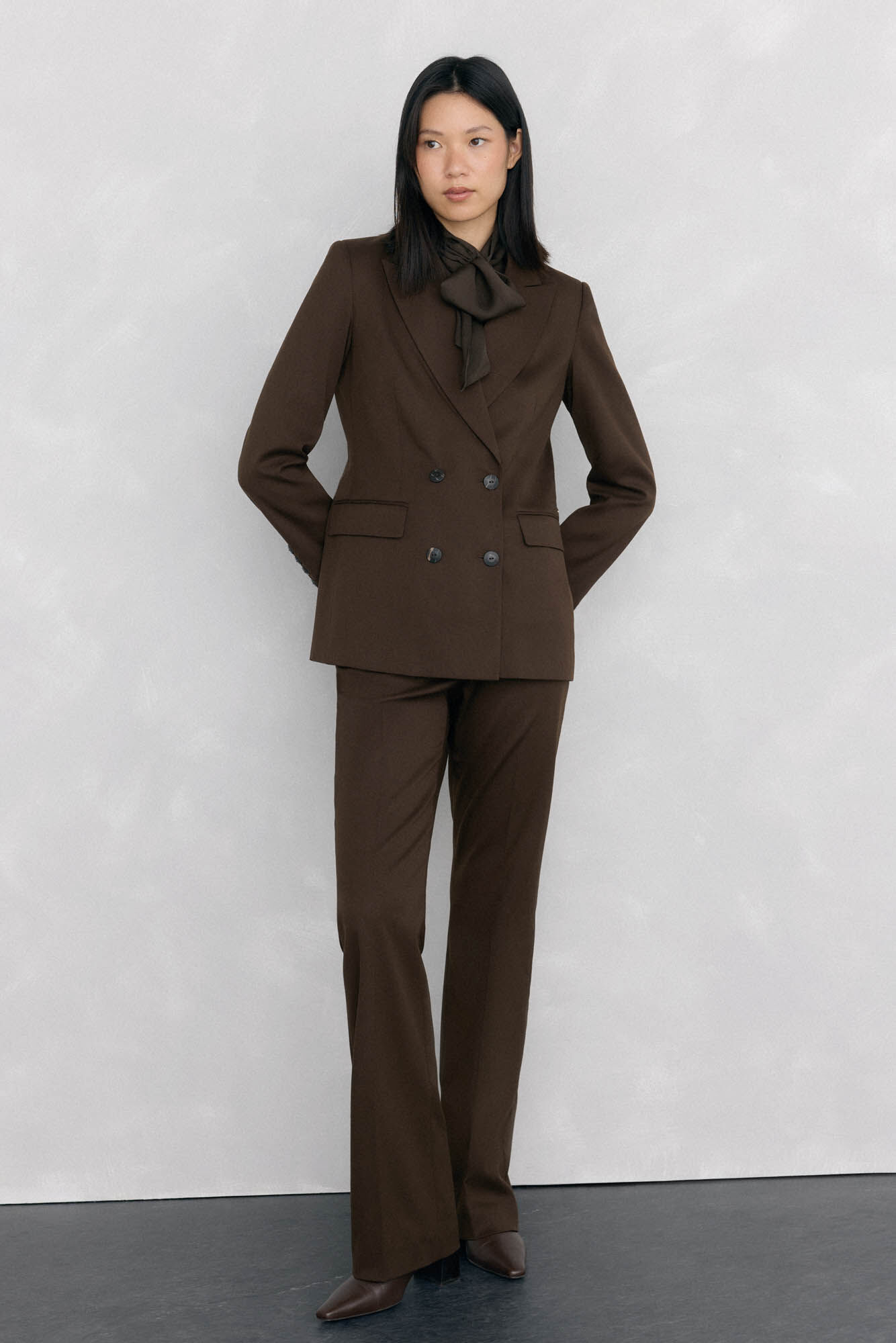 Pedro del Hierro Blazer de doble botonadura chocolate