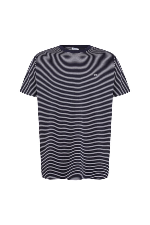 Pedro del Hierro Camiseta rayas algod&oacute;n mercerizado Azul