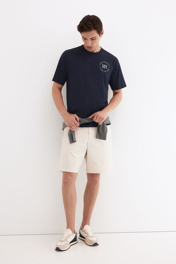 Pedro del Hierro Camiseta estampada logo Azul
