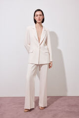 Pedro del Hierro Pantal&oacute;n de traje flare Crudo