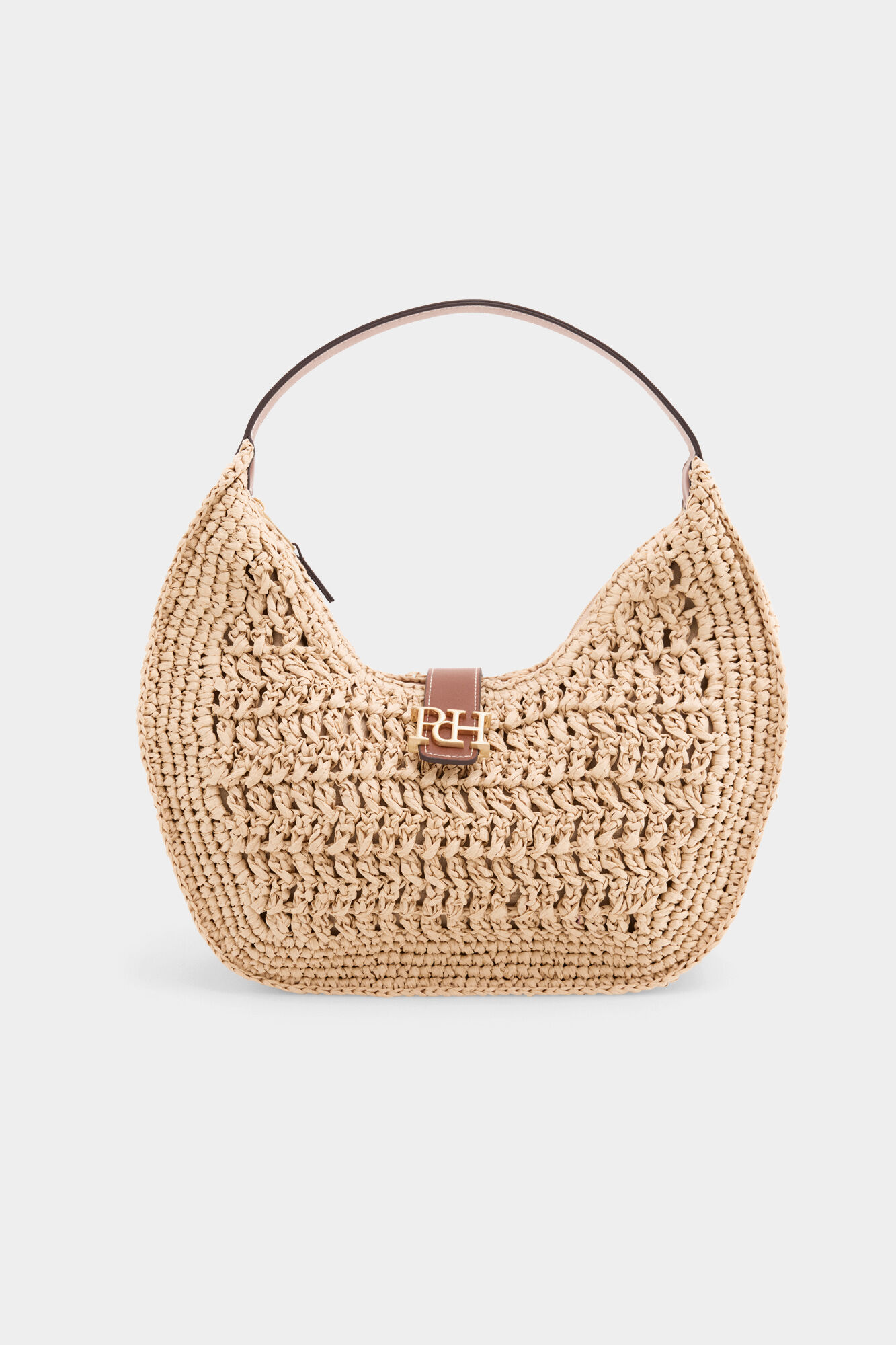 Pedro del Hierro Bolsa de hombro con logo efecto rafia