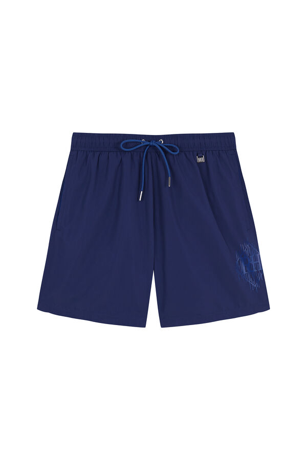 Pedro del Hierro Ba&ntilde;ador liso big logo lateral Azul