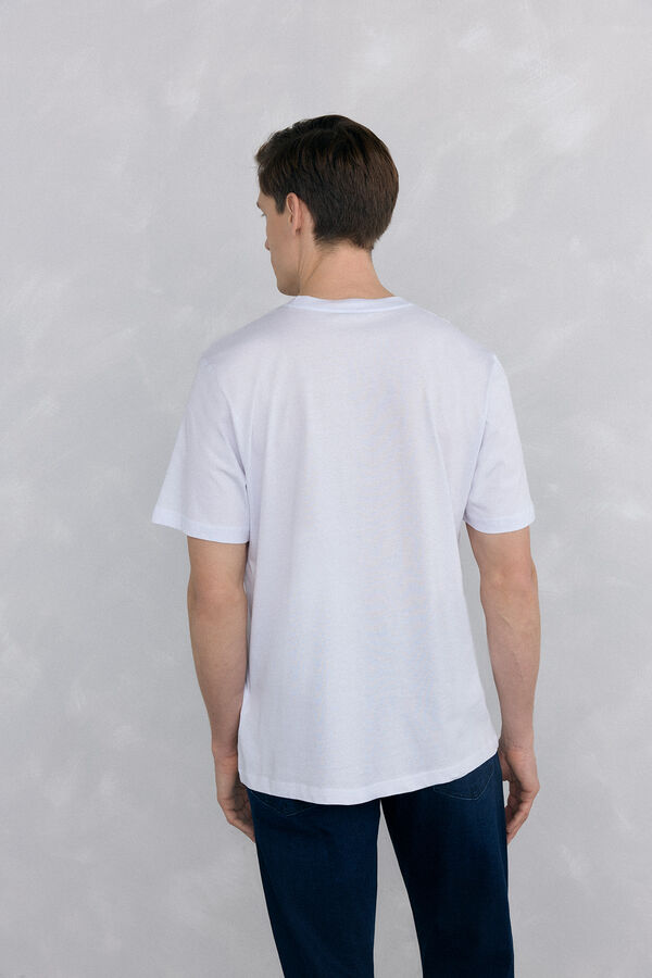 Pedro del Hierro Camiseta logo grande Blanco