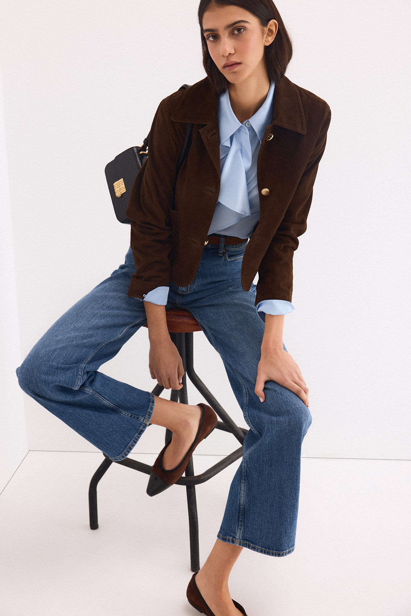 Pedro del Hierro Camisa satinada con volante