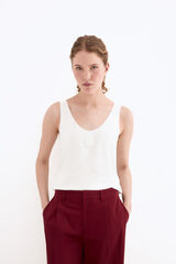 Pedro del Hierro Camiseta tirantes escote v Blanco