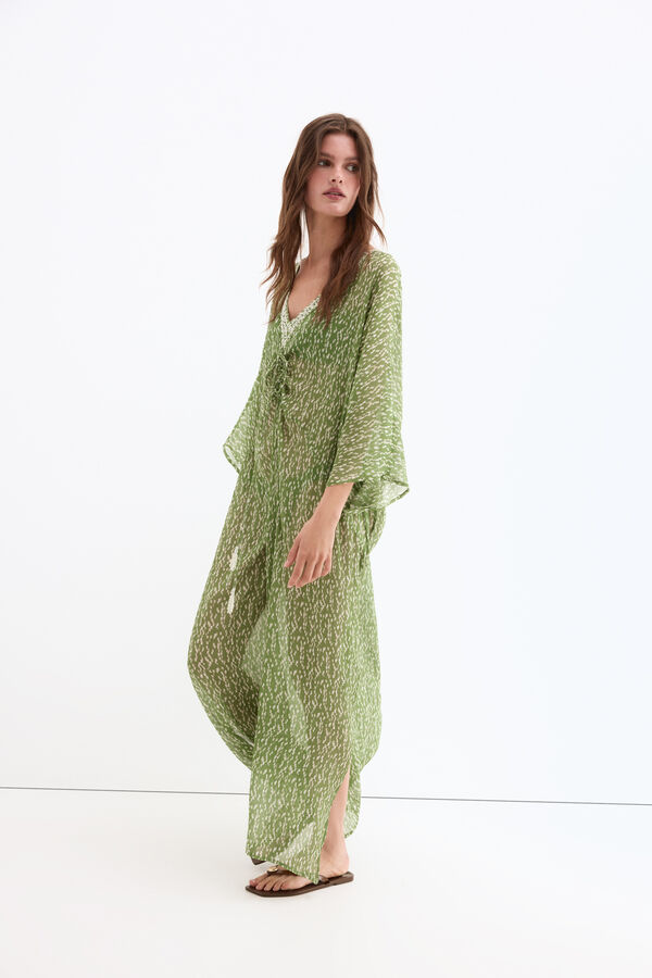 Pedro del Hierro Caft&aacute;n estampado Verde