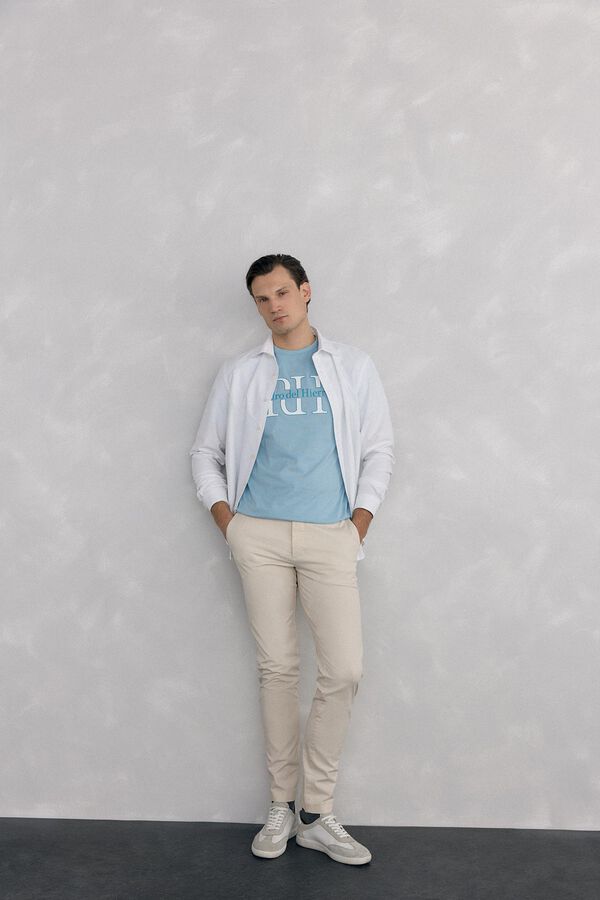 Pedro del Hierro Camiseta logo grande Azul