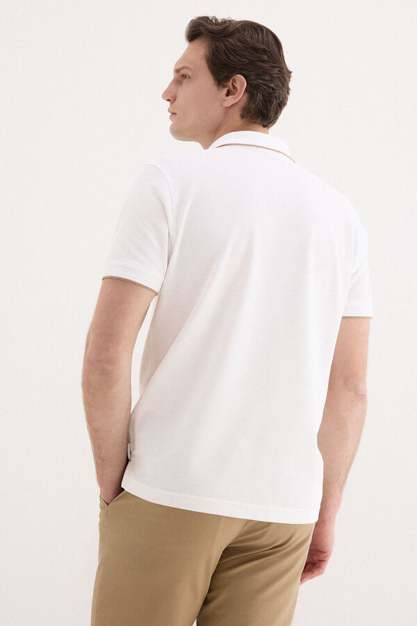 Pedro del Hierro Polo tips logo Blanco