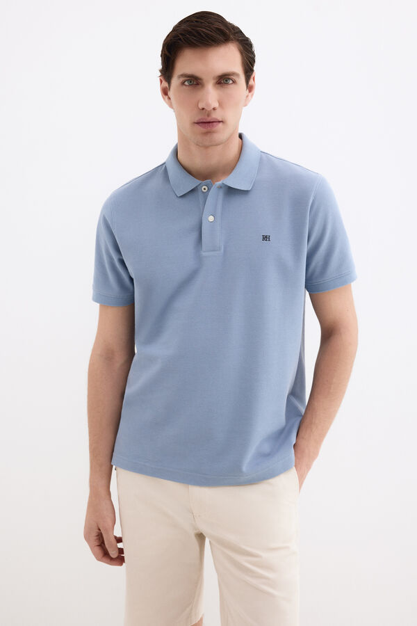 Pedro del Hierro Polo b&aacute;sico piqu&eacute; Azul