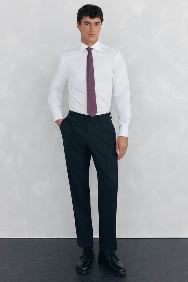 Pedro del Hierro Camisa vestir lisa non iron + antimanchas Blanco