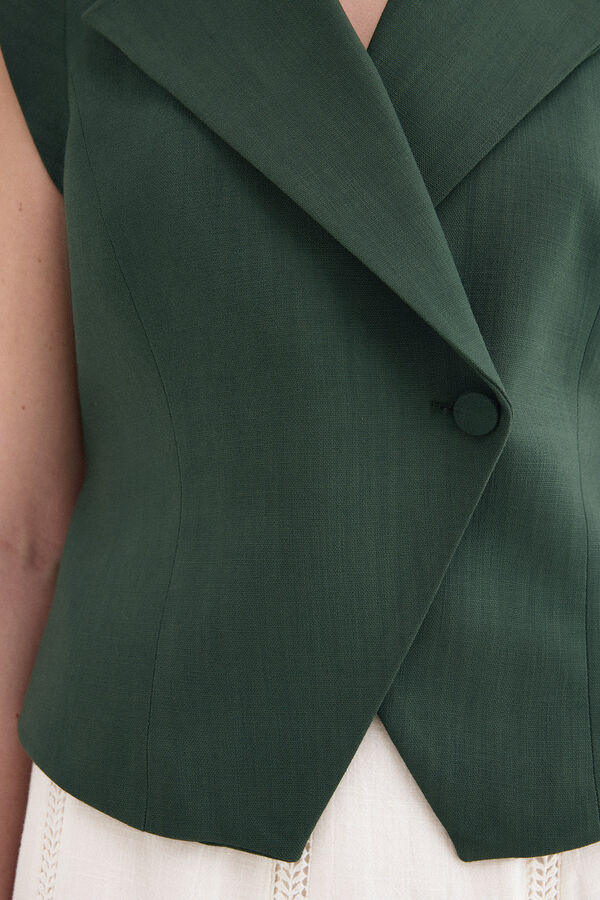 Pedro del Hierro Chaleco cruzado Verde