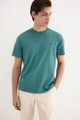 Pedro del Hierro Camiseta b&aacute;sica logo Turquesa