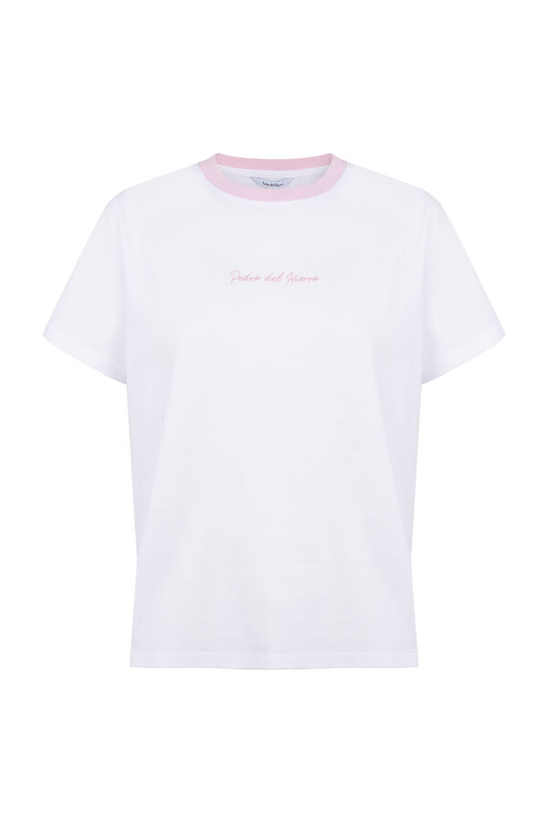 Pedro del Hierro Playera con contraste Pedro del Hierro Rosa