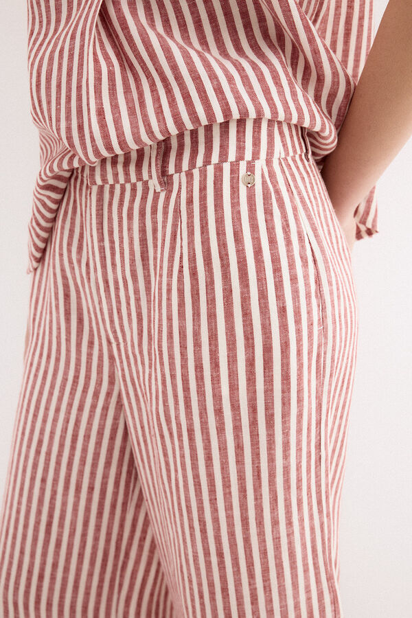 Pedro del Hierro Pantalones wide flare cl&aacute;sicos Rosa