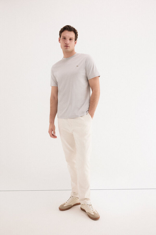 Pedro del Hierro Camiseta b&aacute;sica logo Gris