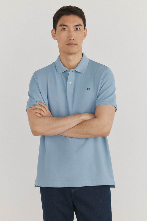 Pedro del Hierro Polo b&aacute;sico piqu&eacute; Azul