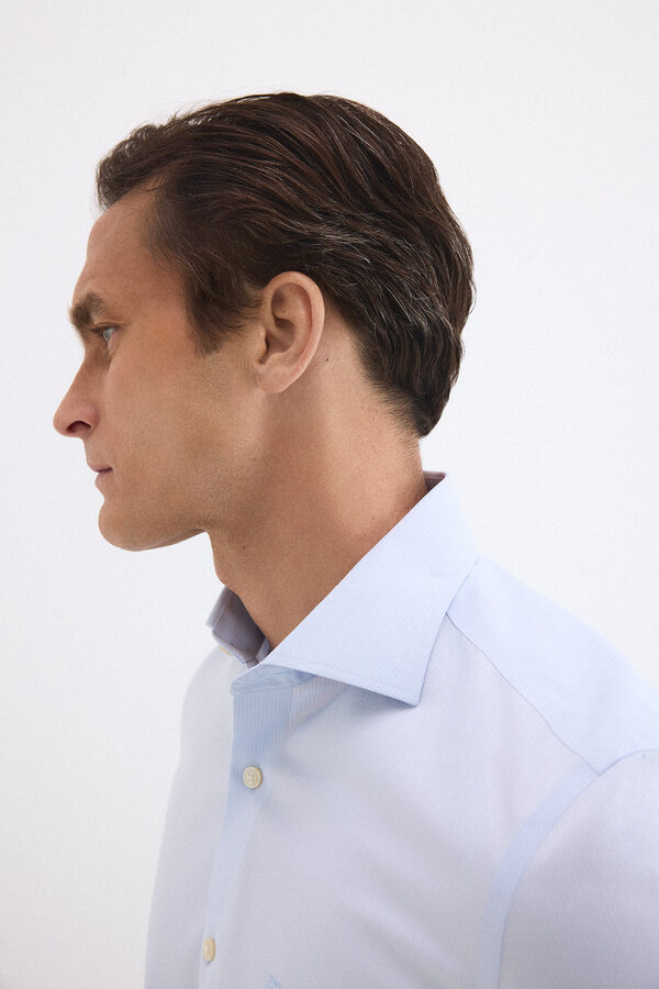 Pedro del Hierro Camisa vestir rayas non iron + antimanchas Azul