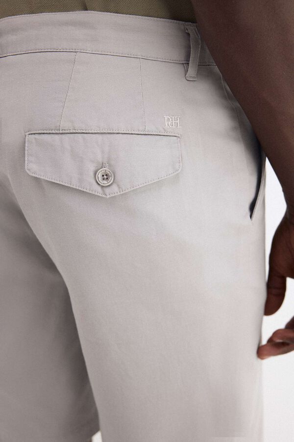 Pedro del Hierro Bermuda lino algod&oacute;n Gris