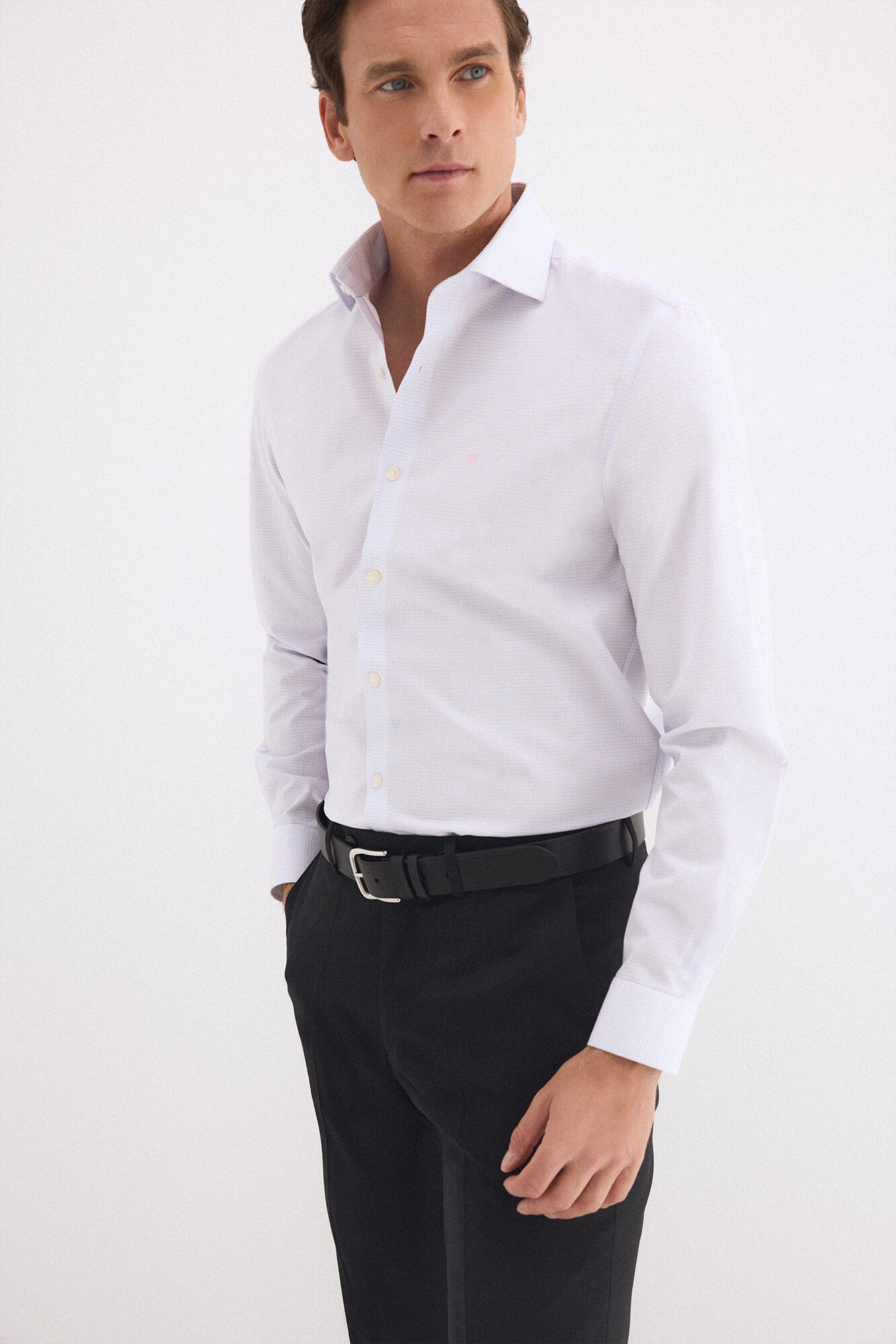 Pedro del Hierro Camisa vestir cuadros non iron + antimanchas
