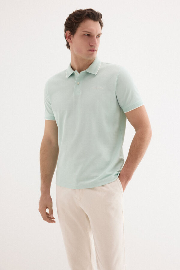 Pedro del Hierro Polo tips logo Verde