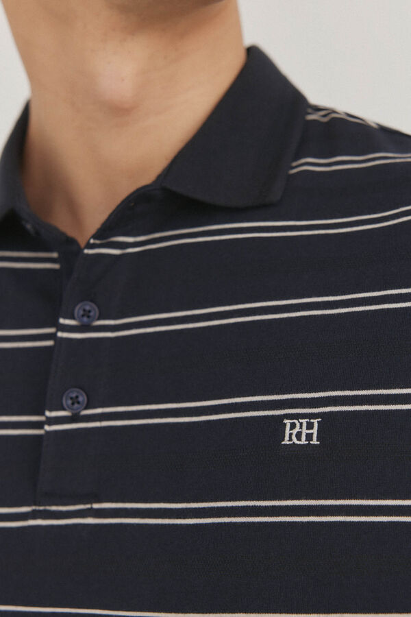 Pedro del Hierro Polo de rayas Azul