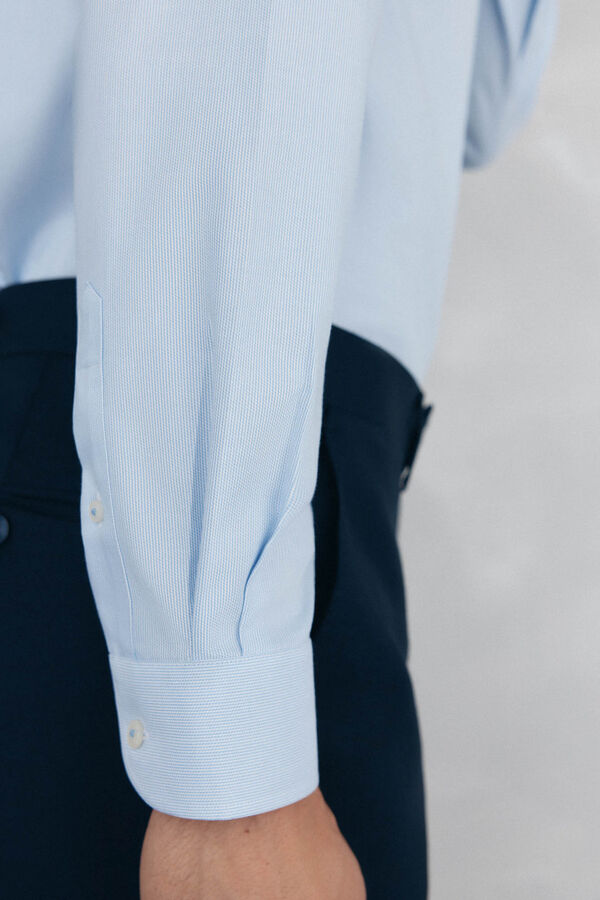 Pedro del Hierro Camisa de vestir de rayas non iron + antimanchas Blanco