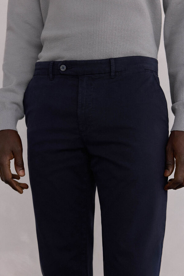 Pedro del Hierro Pantal&oacute;n chino slim fit premium Azul