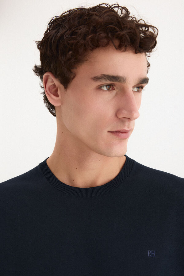 Pedro del Hierro Camiseta jersey premium manga corta algod&oacute;n Azul
