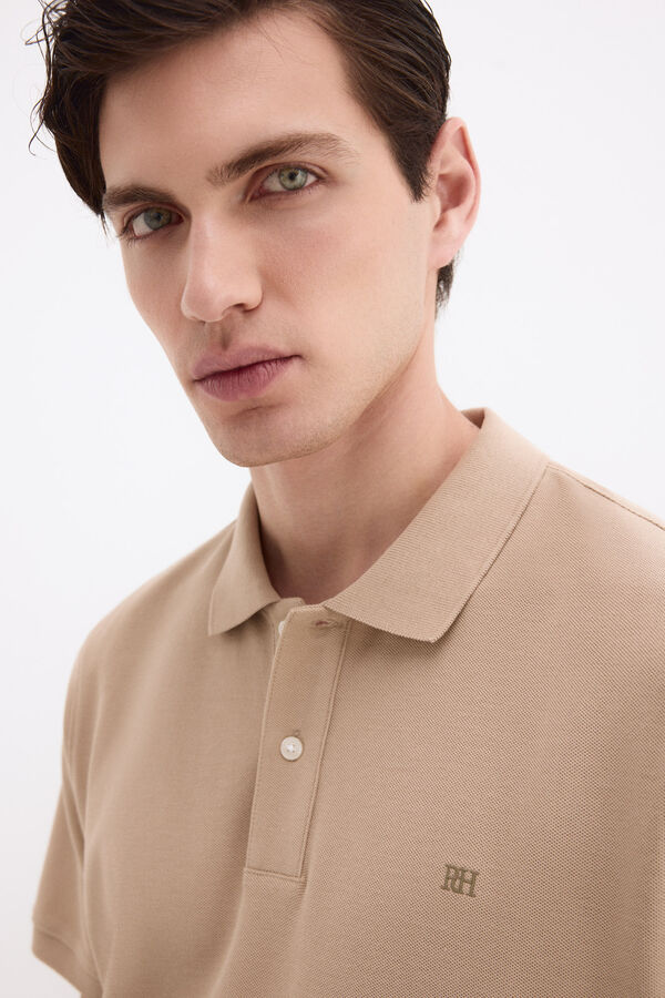 Pedro del Hierro Polo b&aacute;sico piqu&eacute; Beige