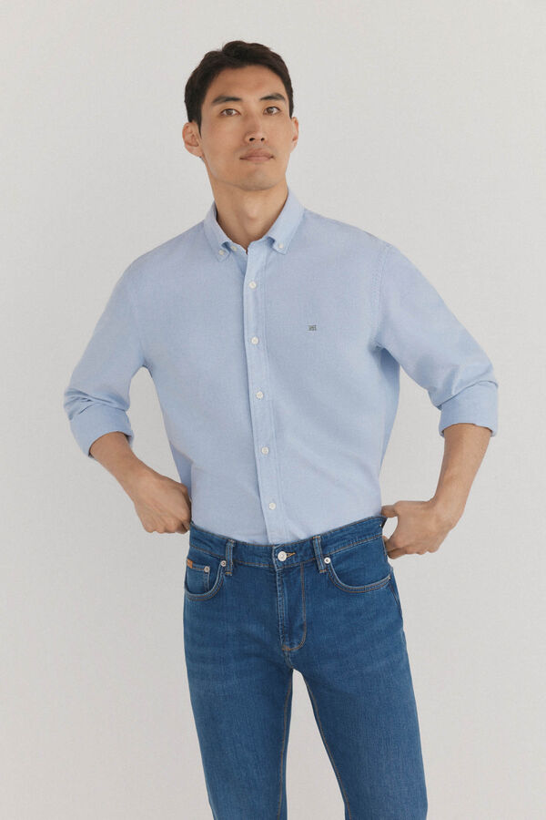 Pedro del Hierro Camisa iconic oxford lisa Azul