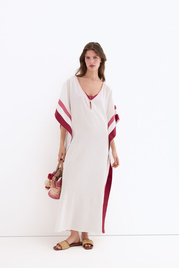 Pedro del Hierro Caft&aacute;n contraste Blanco