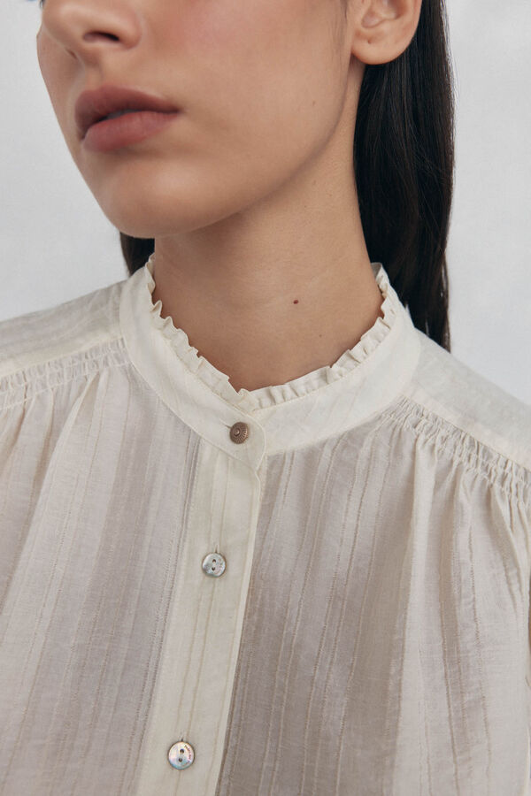 Pedro del Hierro Blusa holgada lisa Beige