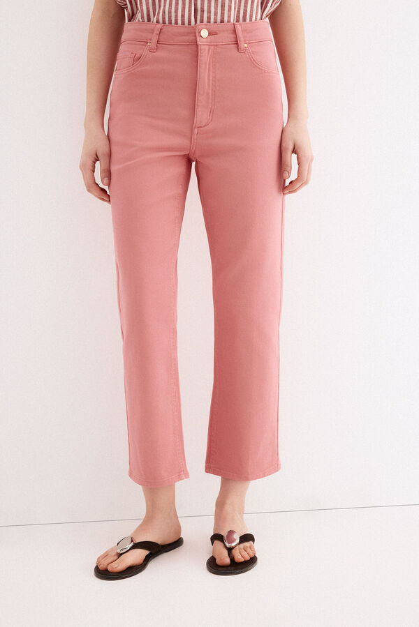 Pedro del Hierro Jeans capri rectos b&aacute;sicos Coral