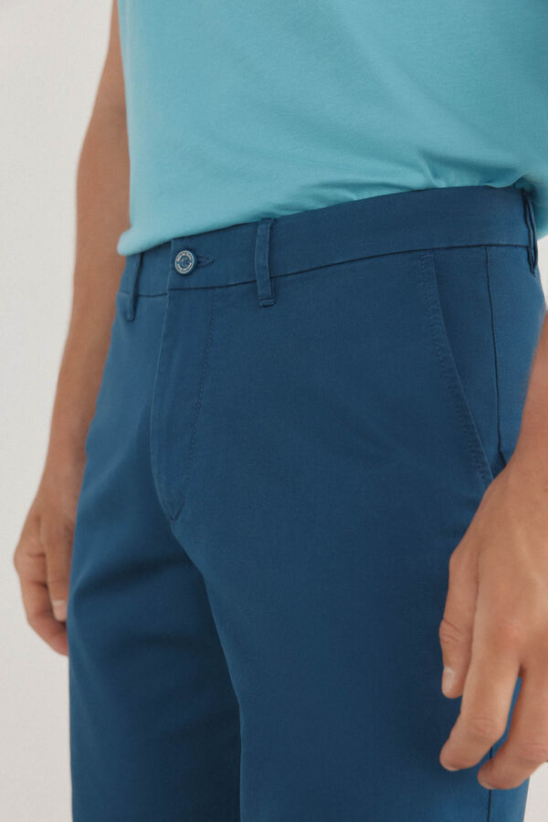 Pedro del Hierro Bermuda chino premium flex Azul
