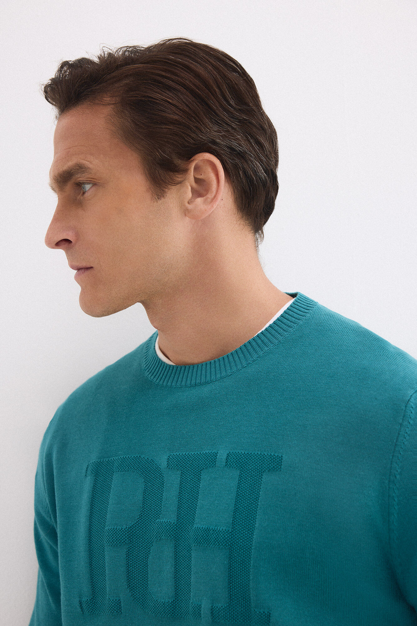 Pedro del Hierro Jersey cuello redondo big logo pecho