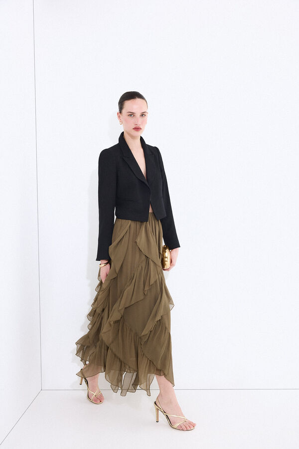 Pedro del Hierro Blazer crop negra Negro