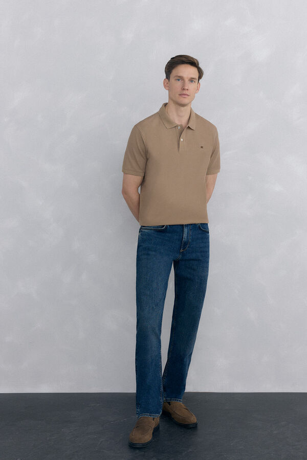 Pedro del Hierro Polo b&aacute;sico piqu&eacute; Beige