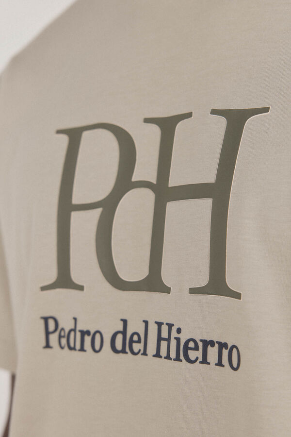 Pedro del Hierro Camiseta logo Beige