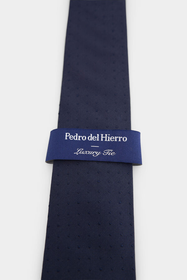 Pedro del Hierro Corbata seda natural Azul