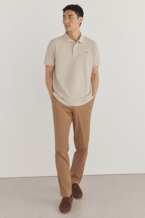 Pedro del Hierro Polo b&aacute;sico piqu&eacute; Beige