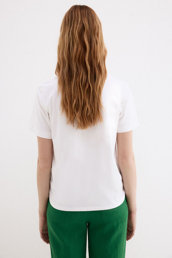 Pedro del Hierro Camiseta estampada frontal Blanco