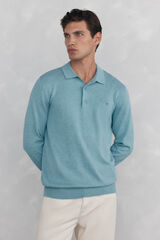 Pedro del Hierro Jersey cuello polo Azul