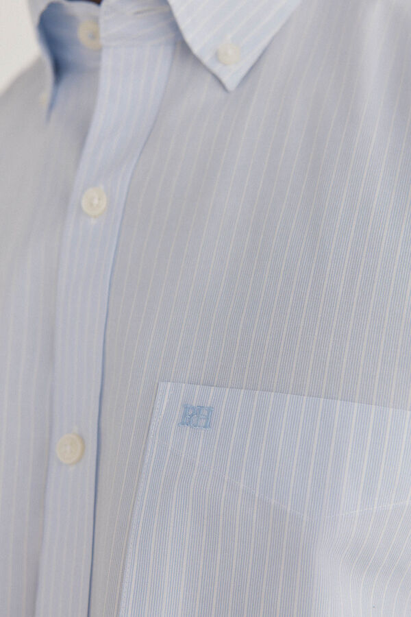 Pedro del Hierro Camisa de rayas non iron + antimanchas Azul