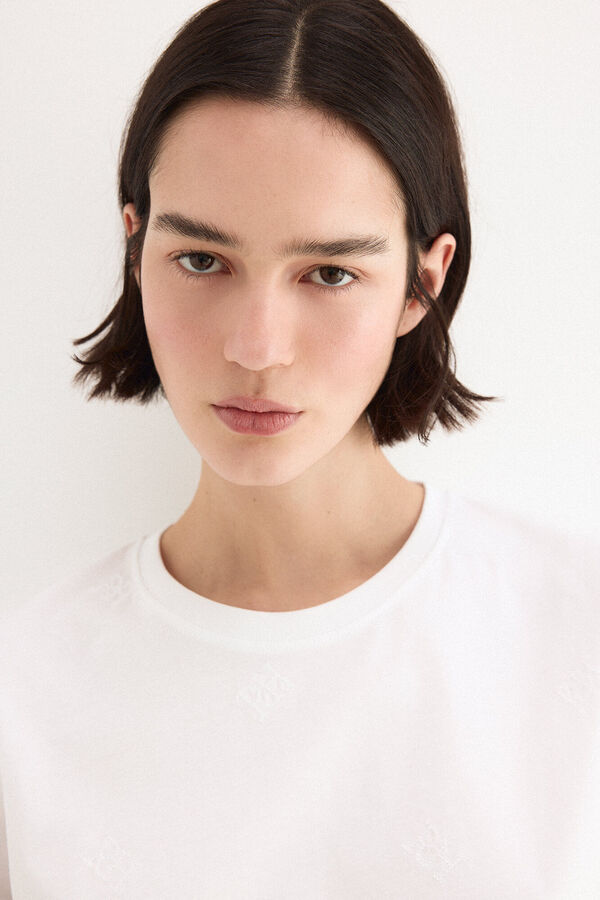 Pedro del Hierro Playera multilogo pdh Blanco