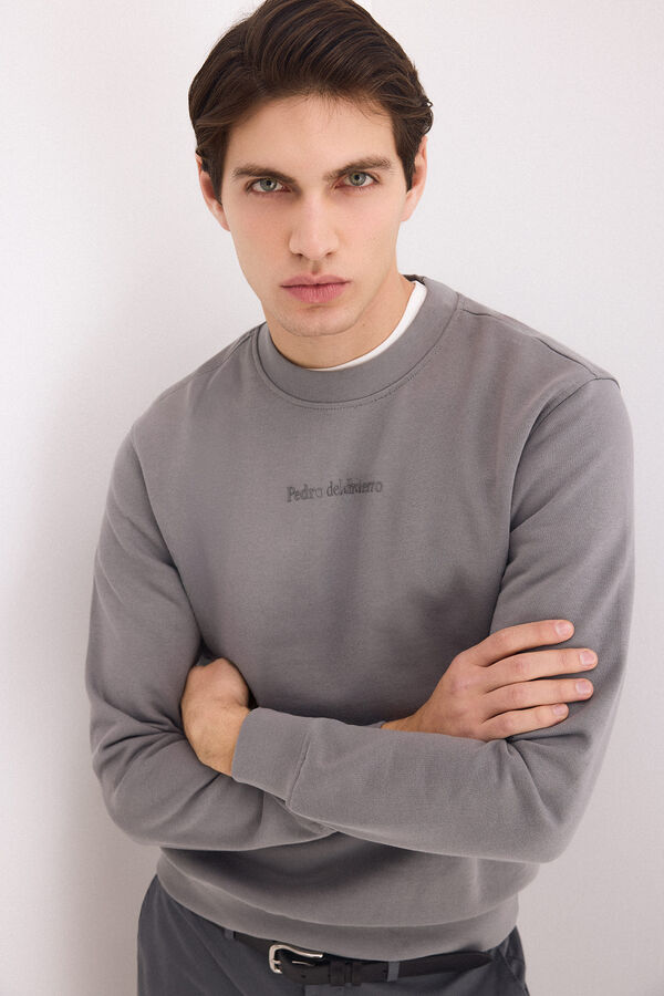 Pedro del Hierro Sudadera cuello caja Gris
