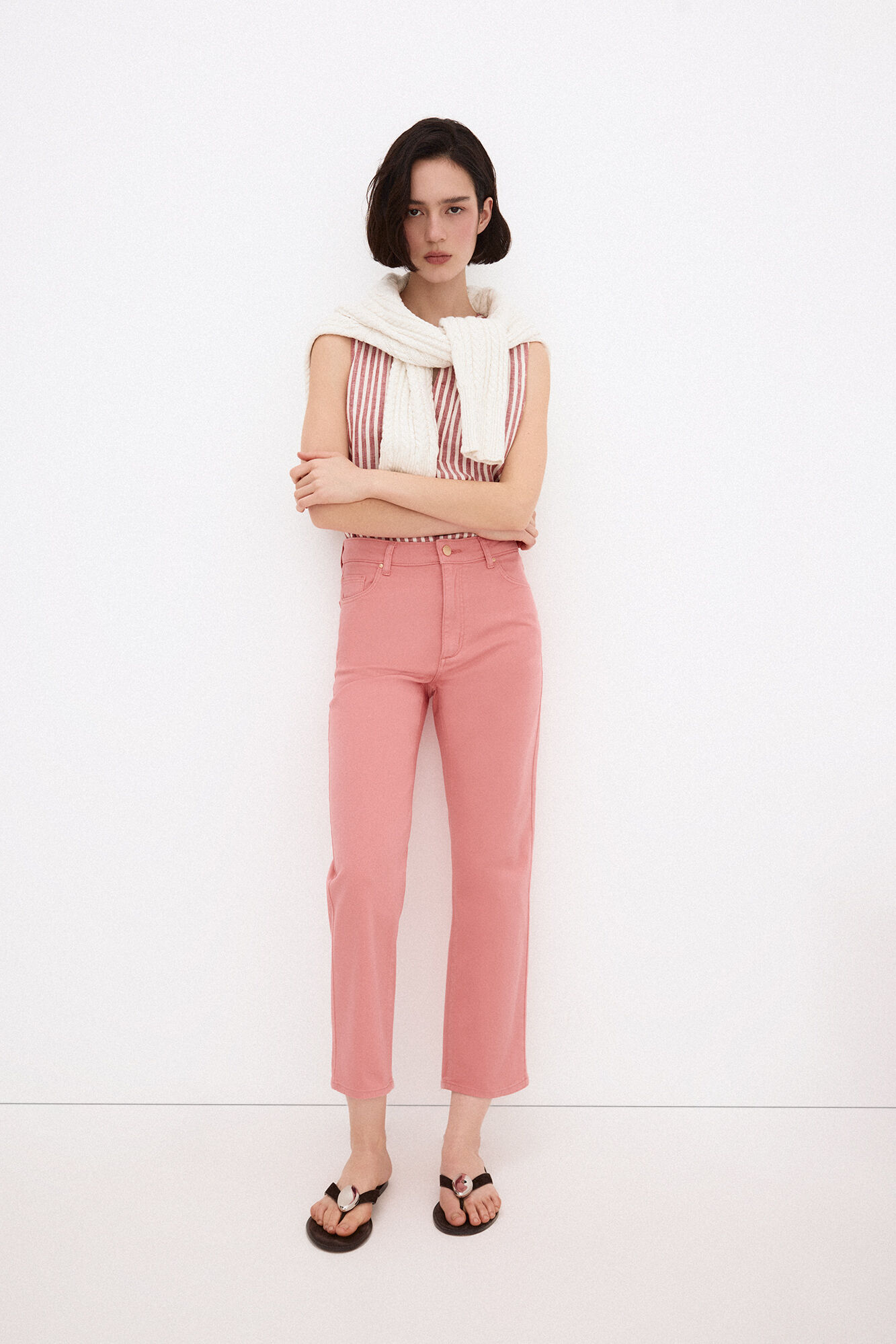 Pedro del Hierro Jeans capri rectos b&aacute;sicos
