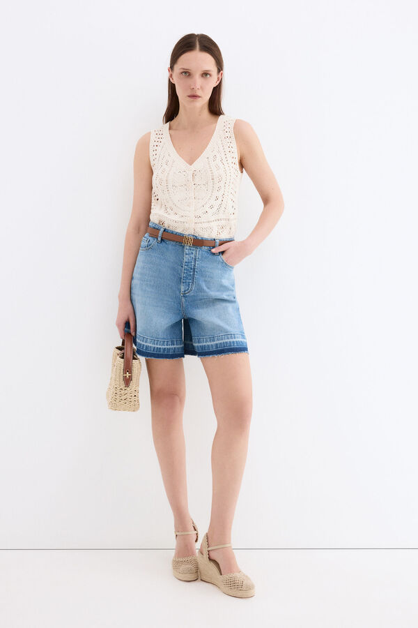 Pedro del Hierro Short de mezclilla Azul
